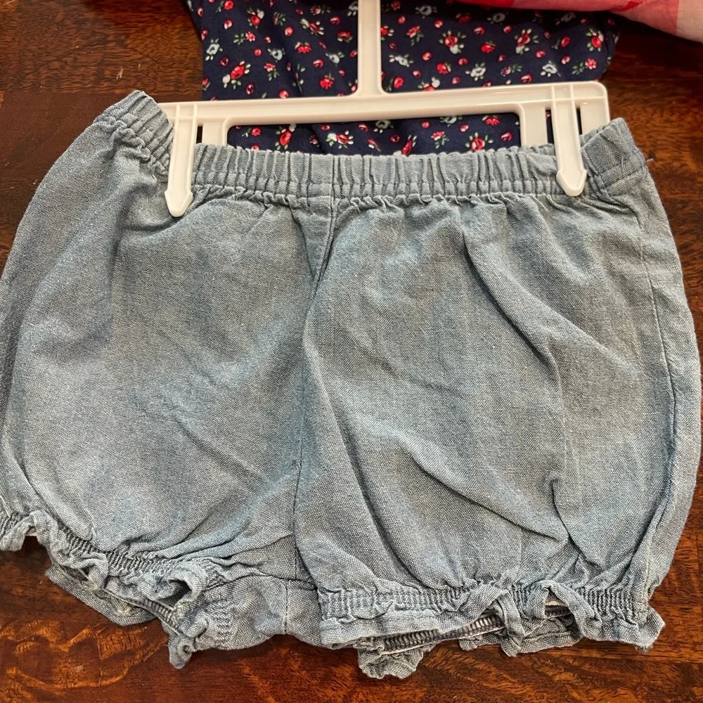 🆕Carters‎ NWT 3 piece girls summer set-size 18 mos-red gingham shorts bodysuit
